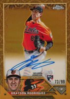 2023 Topps Gilded Collection Topps Chrome Gold Etch Autographs #CGAGR Grayson Rodriguez Baseball Card