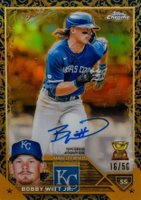 2023 Topps Gilded Collection Topps Chrome Gold Etch Autographs #CGABW Bobby Witt Jr. Blue Baseball Card