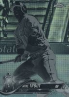 2018 Topps Chrome #100 Mike Trout Batting-Negative Refractor Baseball Card