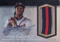 2018 Topps Dynasty Autographed Patch #RAC1 Ronald Acuna Jr. Baseball Card