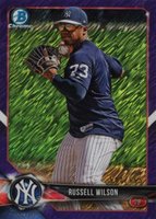 2018 Bowman Chrome Prospects #BCP151 Russell Wilson Purple Shimmer Baseball Card