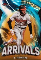 2024 Topps Finest Arrivals #A25 Jackson Holliday Gold Refractor Baseball Card