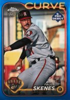 2024 Topps Pro Debut #PDC140 Paul Skenes Chrome-Blue Refractor Baseball Card