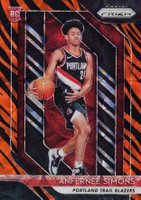 2018 Panini Prizm #61 Anfernee Simons Choice Prizm-Tiger Stripe Basketball Card