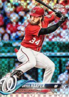 2018 Topps Chrome #139 Bryce Harper Batting-X-Fractor Baseball Card