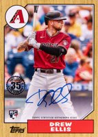 2022 Topps Update 1987 Topps Baseball Autographs #87BADE Drew Ellis Baseball Card