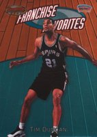 1999 Bowman's Best Franchise Favorites #FR1A Tim Duncan Basketball Card