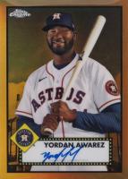 2021 Topps Chrome Platinum Anniversary Autographs #YA Yordan Alvarez Gold Refractor Baseball Card