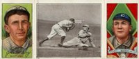 1912 Hassan Triple Folders # Lobert almost Caught Kling/Young Baseball Card