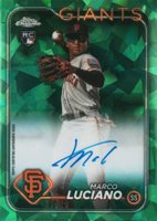 2024 Topps Chrome Sapphire Update Series Chrome Sapphire Autographs #ML Marco Luciano Green Baseball Card