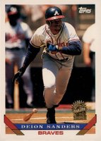 1993 Topps #795 Deion Sanders Florida Marlins Inaugural Baseball Card