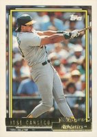 1992 Topps Gold #100 Jose Canseco Winner Baseball Card
