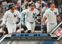 2024 Topps Now #595 Aaron Judge/Giancarlo Stanton/Juan Soto Baseball Card