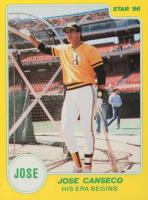 1986 Star Canseco # Jose Canseco Puzzle Back-His Era Begins- Hold on Cage Baseball Card