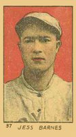 1920 Strip Card #37 Jess Barnes Hand Cut Baseball Card