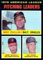 1971 Topps #69 A.L. Pitching Leaders Baseball Card