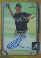 2015 Bowman Chrome Draft Pick Autograph #BCAMS  Michael Soroka Gold Refractor Baseball Card