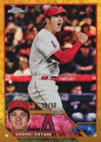 2023 Topps Chrome Logofractor Edition #17 Shohei Ohtani Gold Refractor Baseball Card