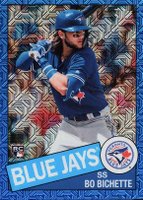 2020 Topps Silver Pack 1985 Chrome Promo #41 Bo Bichette Blue Refractor Baseball Card