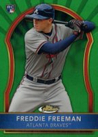 2011 Finest #72 Freddie Freeman Green Refractor Baseball Card
