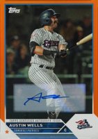 2023 Topps Pro Debut #PD10 Austin Wells Autograph-Orange Foil Baseball Card