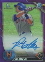 2016 Bowman Draft Chrome Draft Picks Autographs #CDAPA Pete Alonso Purple Refractor Baseball Card