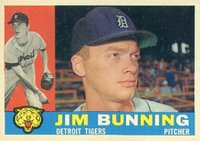 1960 Topps #502 Jim Bunning Baseball Card