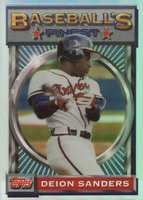 1993 Finest #141 Deion Sanders Refractor Baseball Card