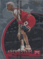 1998 Finest Arena Stars #AS19 Michael Jordan w/Coating Basketball Card
