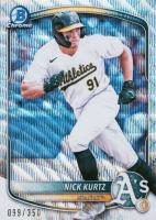 2025 Bowman Chrome Prospects #BCP114 Nick Kurtz Wave Refractor Baseball Card