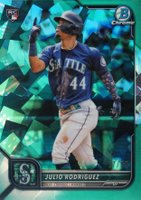 2022 Bowman Chrome Sapphire Edition #48 Julio Rodriguez Aqua Baseball Card