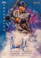 2017 Topps Inception #112 Aaron Judge Autograph-Blue Baseball Card