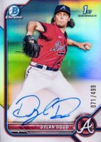 2022 Bowman Chrome Prospect Autographs #CPADD Dylan Dodd Refractor Baseball Card
