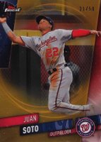 2019 Finest #67 Juan Soto Gold Refractor Baseball Card