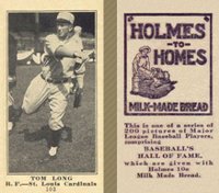 1916 Holmes for Homes Bread #103 Tom Long Baseball Card