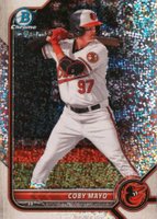 2022 Bowman Draft #BDC127 Coby Mayo Chrome-Sparkle Refractor Baseball Card