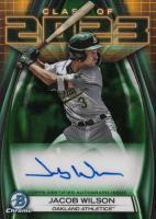 2023 Bowman Draft Class of 2023 Autograph #23AJW Jacob Wilson Green Baseball Card