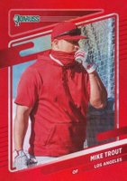 2021 Panini Donruss #170 Mike Trout SP-Holo Red Baseball Card