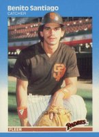 1987 Fleer Glossy #429 Benito Santiago Baseball Card