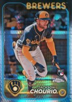 2024 Topps Chrome #161 Jackson Chourio Prism Refractor Baseball Card