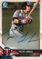 2018 Bowman Draft Chrome Draft Picks Autographs #CDATL Trevor Larnach Baseball Card