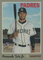 2019 Topps Heritage #517 Fernando Tatis Jr. Error-Yellow Line on Front Baseball Card