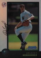 1998 Bowman Chrome #221 Orlando Hernandez Refractor Baseball Card