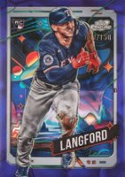 2024 Topps Chrome Cosmic #139 Wyatt Langford Purple Nebula Refractor Baseball Card