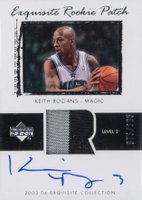 2003 Upper Deck Exquisite Collection #45 Keith Bogans Autograph Patch (225) Basketball Card
