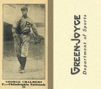 1916 Green-Joyce #29 George Chalmers Baseball Card