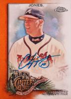 2022 Topps Allen & Ginter Chrome Autographs #CJ Chipper Jones Orange Refractor Baseball Card