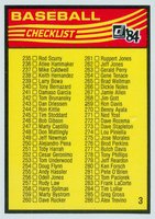1984 Donruss #3 Checklist 235-338 Baseball Card