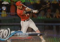 2018 Topps Chrome #175 Victor Robles Batting-Prism Refractor Baseball Card
