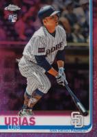2019 Topps Chrome #141 Luis Urias Pinstripe-Pink Refractor Baseball Card
